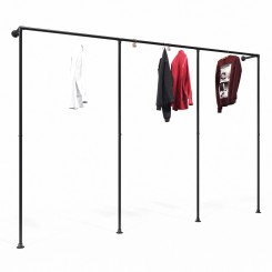 Clothes Rack Hannover - Wall mounted - Black (Klemp)