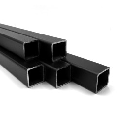 Tubo de acero cuadrado negro - 25 mm x 2 mm (Klemp)