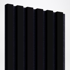 MDF laths on felt 275x30 cm - Black mat (Klemp)