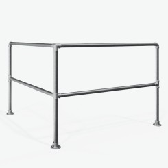 Safety barriers corner for dowelling - with crossbar (Klemp)