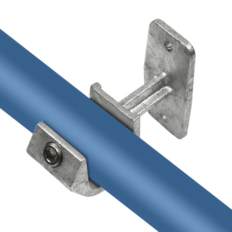 Handrail Support openTyp 35E, 48,3 mm, Galvanized (Klemp) - Round Tubefittings
