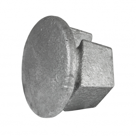Metal PlugTyp 73E, 48,3 mm, Galvanized (Klemp) - Round Tubefittings