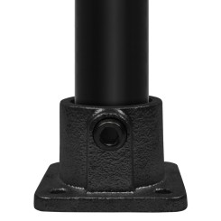 Rohrverbinder Quadratische Fußplatte - Typ 11A - 21,3 mm (Schwarz) (Klemp)